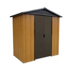 Abri De Jardin Métal Aspect Bois Et Marron 5,97m² + Kit D'ancrage Inclus - YARDMASTER -Boutique De Jardin abri de jardin metal aspect bois et marron 597m kit d ancrage inclus yardmaster 3