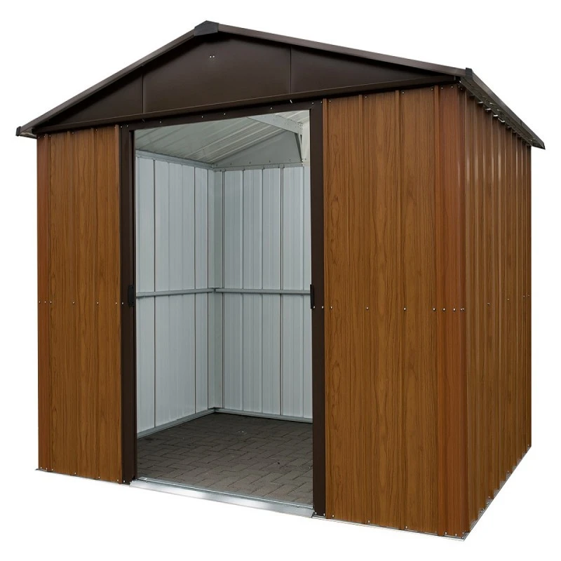Abri De Jardin Métal Aspect Bois Et Marron 7,18m² + Kit D'ancrage Inclus - YARDMASTER 5 Abri De Jardin Métal Aspect Bois Et Marron 7,18m² + Kit D'ancrage Inclus - YARDMASTER – Image 3