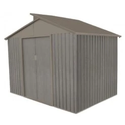 Abri De Jardin Métal Avec Puit De Lumière 5,44m² Imitation Bois Vieilli -Boutique De Jardin abri de jardin metal avec puit de lumiere 544m imitation bois vieilli 2