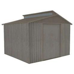 Abri De Jardin Métal Avec Puit De Lumière 7,25m² Imitation Bois Vieilli -Boutique De Jardin abri de jardin metal avec puit de lumiere 725m imitation bois vieilli 3