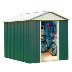 Abri De Jardin Métal Vert 12m² + Kit D'ancrage Inclus - YARDMASTER -Boutique De Jardin abri de jardin metal vert 12m kit d ancrage inclus yardmaster 2