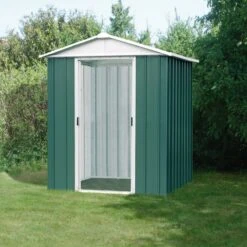 Abri De Jardin Métal Vert 2,77m² + Kit D'ancrage Inclus - YARDMASTER -Boutique De Jardin abri de jardin metal vert 277m kit d ancrage inclus yardmaster 2