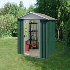 Abri De Jardin Métal Vert 2,77m² + Kit D'ancrage Inclus - YARDMASTER -Boutique De Jardin abri de jardin metal vert 277m kit d ancrage inclus yardmaster 3