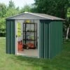 Abri De Jardin Métal Vert 4,38m² + Kit D'ancrage Inclus - YARDMASTER -Boutique De Jardin abri de jardin metal vert 438m kit d ancrage inclus yardmaster