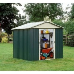 Abri De Jardin Métal Vert 9,03m² + Kit D'ancrage Inclus - YARDMASTER