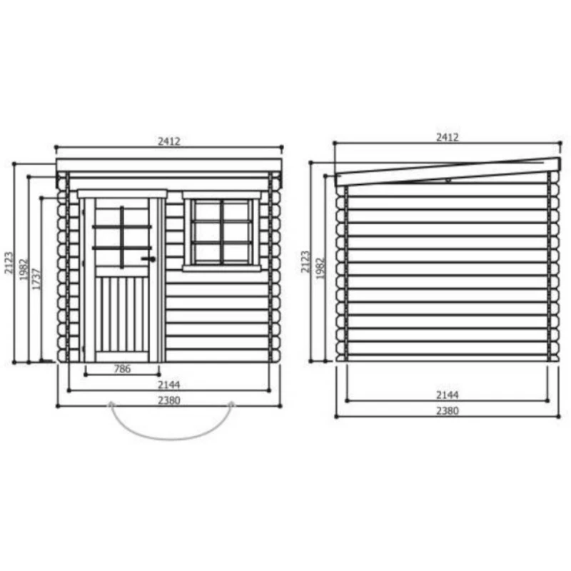Abri De Jardin Nevers 5,66m² En Bois Traité Autoclave 28mm à Toit Monopente - SOLID 4 Abri De Jardin Nevers 5,66m² En Bois Traité Autoclave 28mm à Toit Monopente - SOLID – Image 2