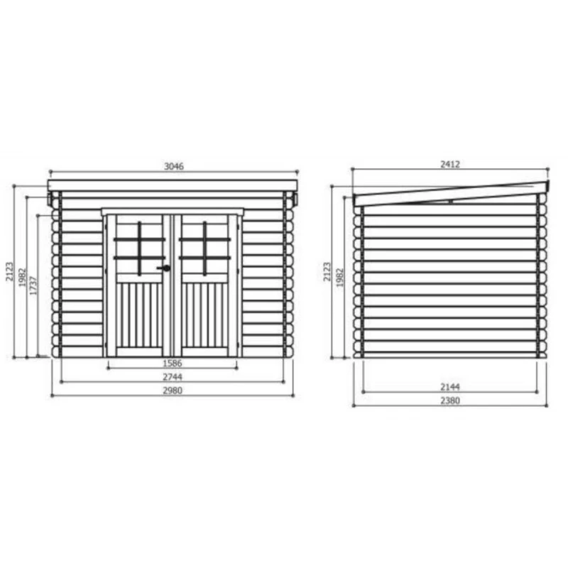 Abri De Jardin Riom 7,09m² En Bois Traité Autoclave 28mm à Toit Monopente - SOLID 4 Abri De Jardin Riom 7,09m² En Bois Traité Autoclave 28mm à Toit Monopente - SOLID – Image 2