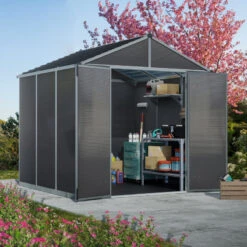 Abri De Jardin RUBICON 5,4m² En Aluminium Et Polycarbonate - Canopia By Palram -Boutique De Jardin abri de jardin rubicon 237x229cm en aluminium et polycarbonate canopia by palram 3