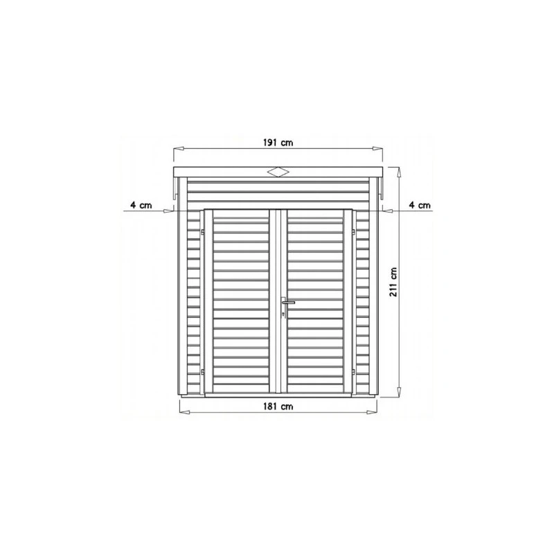 Abri De Jardin Skur 1 2,19m² + Plancher Traité Peint Anthracite Baltic 7 Abri De Jardin Skur 1 2,19m² + Plancher Traité Peint Anthracite Baltic – Image 5