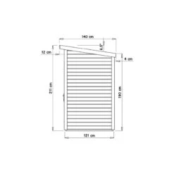 Abri De Jardin Skur 1 2,19m² + Plancher Traité Peint Gris Baltic -Boutique De Jardin abri de jardin skur 1 219m plancher traite peint gris baltic 3