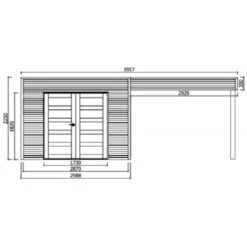 Abri De Jardin Tarento 17,04m² En Bois Traité Autoclave 19mm Avec Terrasse Couverte - SOLID -Boutique De Jardin abri de jardin tarento 1704m en bois traite autoclave 19mm avec terrasse couverte solid 1