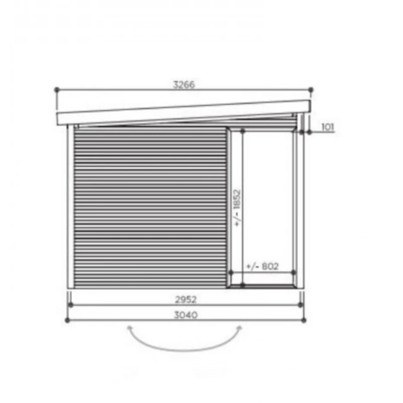 Abri De Jardin Tavira 26m² En Bois Massif 28mm Avec Terrasse Couverte - SOLID 5 Abri De Jardin Tavira 26m² En Bois Massif 28mm Avec Terrasse Couverte - SOLID – Image 3