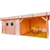 Abri Toit Plat En Douglas DINAN 20,64m² Madriers 28mm Avec Terrasse + Toiture Bac Acier - HABRITA 2 Abri Toit Plat En Douglas DINAN 20,64m² Madriers 28mm Avec Terrasse + Toiture Bac Acier - HABRITA -Boutique De Jardin abri dinan 2064m en madriers douglas 28mm avec terrasse habrita