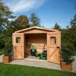 Abri En Madriers Douglas 28mm DOMMAR 6,33m² + Couverture Onduline - HABRITA -Boutique De Jardin abri dommar 633m en madriers douglas 28mm sans plancher habrita 5