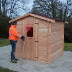 Abri De Jardin En Douglas DUBLIN 4,28m² Madriers 28mm + Couverture Onduline - HABRITA -Boutique De Jardin abri dublin 428m en madriers douglas 28mm sans plancher habrita 2