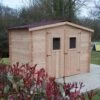 Abri De Jardin En Bois De Douglas 9,85m² DUBLIN 28mm + Couverture Onduline - HABRITA -Boutique De Jardin abri dublin 532m en madriers douglas 28mm sans plancher habrita