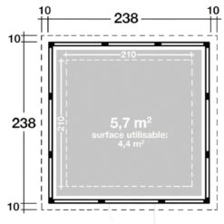 Abri En Acier Galvanisé Blanc 5,7m² Eleganto 2424 Telluria 7 Abri En Acier Galvanisé Blanc 5,7m² Eleganto 2424 Telluria -Boutique De Jardin abri en acier galvanise blanc 57m eleganto 2424 telluria 2