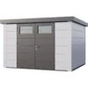 Abri En Acier Galvanisé Blanc 9,8m² Avec Double Porte Eleganto 3330 Telluria -Boutique De Jardin abri en acier galvanise blanc 98m avec double porte eleganto 3330 telluria