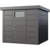 Abri En Acier Galvanisé Gris Anthracite 5,7m² Eleganto 2424 Telluria -Boutique De Jardin abri en acier galvanise gris anthracite 57m eleganto 2424 telluria