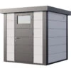 Abri En Acier Galvanisé Gris Blanc 4,3m² Eleganto 2121 Telluria -Boutique De Jardin abri en acier galvanise gris blanc 43m eleganto 2121 telluria