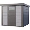 Abri En Acier Galvanisé Gris Clair 5,7m² Eleganto 2424 Telluria -Boutique De Jardin abri en acier galvanise gris clair 57m eleganto 2424 telluria