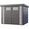 Abri En Acier Galvanisé Gris Clair 6,4m² Avec Double Porte Eleganto 2724 Telluria -Boutique De Jardin abri en acier galvanise gris clair 64m avec double porte eleganto 2724 telluria