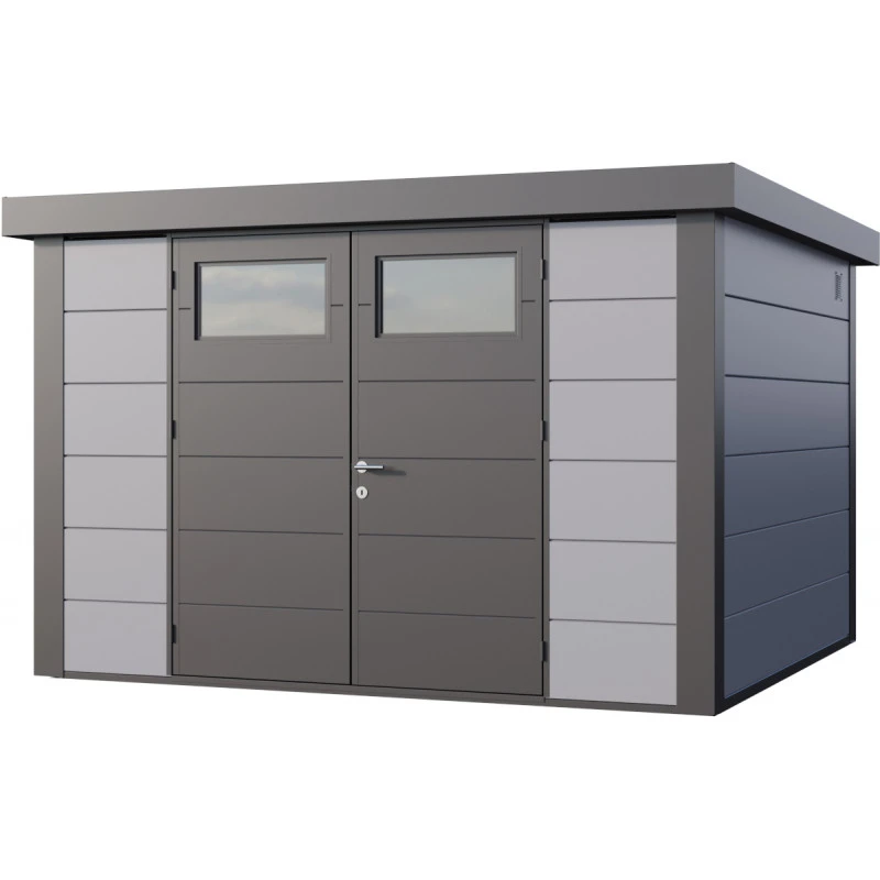 Abri En Acier Galvanisé Gris Clair 9,8m² Avec Double Porte Eleganto 3330 Telluria 3 Abri En Acier Galvanisé Gris Clair 9,8m² Avec Double Porte Eleganto 3330 Telluria