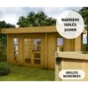 Abri En Bois 15m² Isolation Parois 100mm Traité Marron Gardy Shelter 2 Abri En Bois 15m² Isolation Parois 100mm Traité Marron Gardy Shelter -Boutique De Jardin abri en bois 15m isolation parois 100mm traite marron gardy shelter
