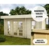 Abri En Bois Massif 15m² Avec Isolation 100mm MODERNE Gardy Shelter 1 Abri En Bois Massif 15m² Avec Isolation 100mm MODERNE Gardy Shelter -Boutique De Jardin abri en bois massif 15m avec isolation 100mm moderne gardy shelter