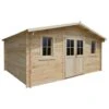 Abri En Bois Massif 19,82m² PLUS - Madriers 28mm Gardy Shelter