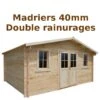 Abri En Bois Massif 19,8m² PLUS 40mm Brut Gardy Shelter