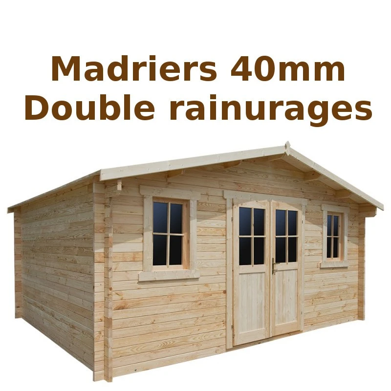 Abri En Bois Massif 19,8m² PLUS 40mm Brut Gardy Shelter 3 Abri En Bois Massif 19,8m² PLUS 40mm Brut Gardy Shelter