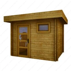 Abri En Bois Massif 7,5m² MODERNE Teinté Marron - Madriers 40mm Gardy Shelter 11 Abri En Bois Massif 7,5m² MODERNE Teinté Marron - Madriers 40mm Gardy Shelter -Boutique De Jardin abri en bois massif 75m moderne teinte marron madriers 40mm gardy shelter 3