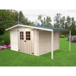 Abri En Bois Massif 9,9m² + Bûcher 3m² - 28mm + Couverture Ondulée - Habrita 13 Abri En Bois Massif 9,9m² + Bûcher 3m² - 28mm + Couverture Ondulée - Habrita -Boutique De Jardin abri en bois massif 99 m bucher 385m 28mm couverture ondulee 4