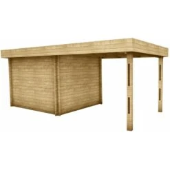 Abri En Bois Massif 9m² MODERNE + Terrasse 7m² Gardy Shelter -Boutique De Jardin abri en bois massif 9m moderne terrasse 7m gardy shelter 2