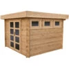 Abri En Bois Massif 9m² MODERNE Traité Marron 40mm Gardy Shelter 2 Abri En Bois Massif 9m² MODERNE Traité Marron 40mm Gardy Shelter -Boutique De Jardin abri en bois massif 9m moderne traite marron 40mm gardy shelter
