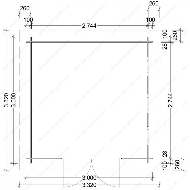 Abri En Bois Massif 9m² MODERNE Traité Marron 40mm Gardy Shelter 6 Abri En Bois Massif 9m² MODERNE Traité Marron 40mm Gardy Shelter – Image 4
