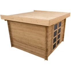 Abri En Bois Massif 9m² MODERNE Traité Marron 40mm Gardy Shelter 13 Abri En Bois Massif 9m² MODERNE Traité Marron 40mm Gardy Shelter -Boutique De Jardin abri en bois massif 9m moderne traite marron 40mm gardy shelter 5