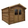 Abri En Bois Massif 9m² PLUS 28mm Traité Teinté Marron Gardy Shelter -Boutique De Jardin abri en bois massif 9m plus 28mm traite teinte marron gardy shelter