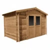 Abri En Bois Massif 6m² PRIMO 28mm Traité Teinté Marron Gardy Shelter -Boutique De Jardin abri en bois massif 9m plus 28mm traite teinte marron gardy shelter 6