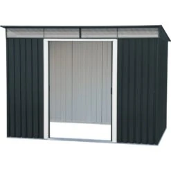 Abri En Métal Anthracite Avec Puits De Lumière Skylight 4,85m² DURAMAX + Kit Ancrage -Boutique De Jardin abri en metal anthracite avec puits de lumiere skylight 484m duramax kit ancrage 2