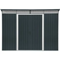 Abri En Métal Anthracite Avec Puits De Lumière Skylight 4,85m² DURAMAX + Kit Ancrage -Boutique De Jardin abri en metal anthracite avec puits de lumiere skylight 484m duramax kit ancrage 3