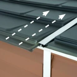 Abri En Polycarbonate 2,06m² Monopente Skylight Amber - Palram - Canopia -Boutique De Jardin abri en polycarbonate 206m monopente skylight amber palram 4