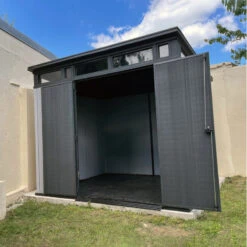 Abri Monopente En Résine Brossée Brossium 6m² + Plancher KETER -Boutique De Jardin abri en resine brossee monopente brossium 6m plancher keter 10