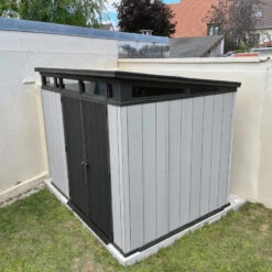 Abri Monopente En Résine Brossée Brossium 6m² + Plancher KETER -Boutique De Jardin abri en resine brossee monopente brossium 6m plancher keter 11