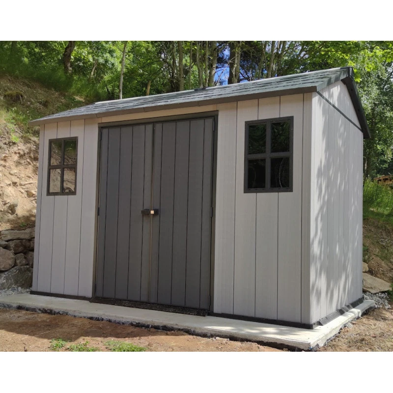 Abri En Résine Brossée Oakland 1175 Brossium 8m² + Plancher - Keter 3 Abri En Résine Brossée Oakland 1175 Brossium 8m² + Plancher - Keter