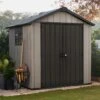 Abri En Résine Brossée Oakland 757 Brossium 5,1m² + Plancher - Keter -Boutique De Jardin abri en resine brossee oakland 757 brossium 51m plancher keter