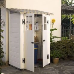 Abri Monopente 1,32m² En PVC Avec Plancher Evo Tuscany 100 – Garofalo