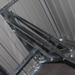 Abri Pour 4 Vélos En Acier Galvanisé Gris Avec Rails De Rangement 4,02m² - Chalet Et Jardin -Boutique De Jardin abri pour 4 velos en acier galvanise gris avec rails de rangement 402m chalet et jardin 2