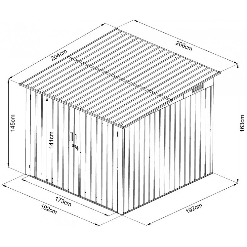 Abri Pour 4 Vélos En Métal Anthracite 4,2m² + Kit D'ancrage X-METAL 7 Abri Pour 4 Vélos En Métal Anthracite 4,2m² + Kit D'ancrage X-METAL – Image 5